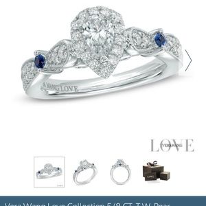 Vera Wang Pear Shaped diamond ring